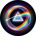 Spectra brand avatar — prism with rainbow orbit